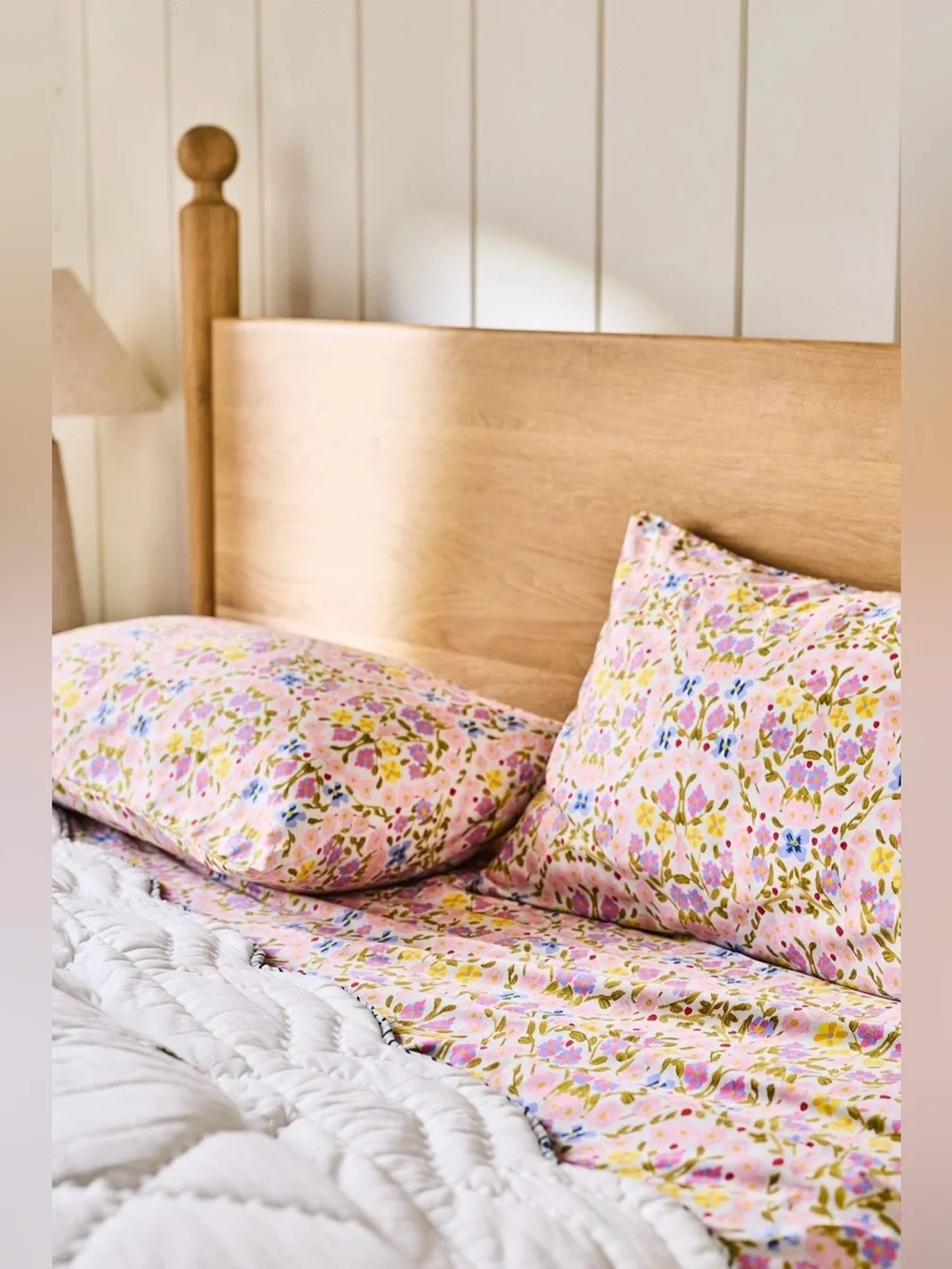 Anthropologie MINDTHEGAP Organic Cotton Sateen Printed Sheet Set, Susie Q, Full